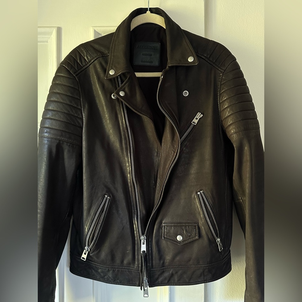 All Saints leather jacket (black)